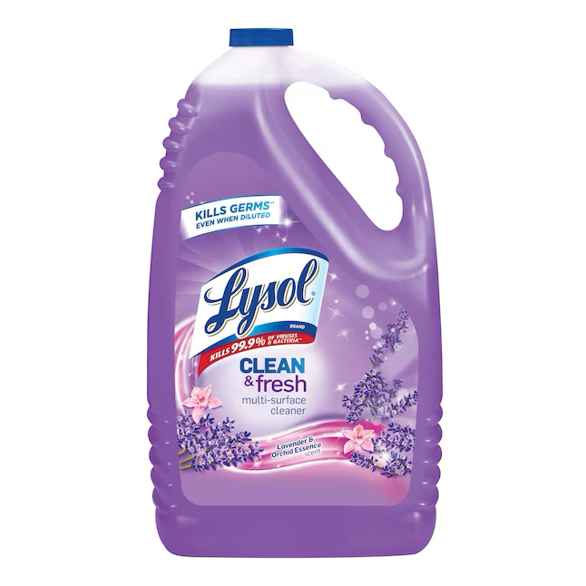 LYSOL Limpiador multiuso líquido desinfectante de lavanda y orquídeas de 144 onzas