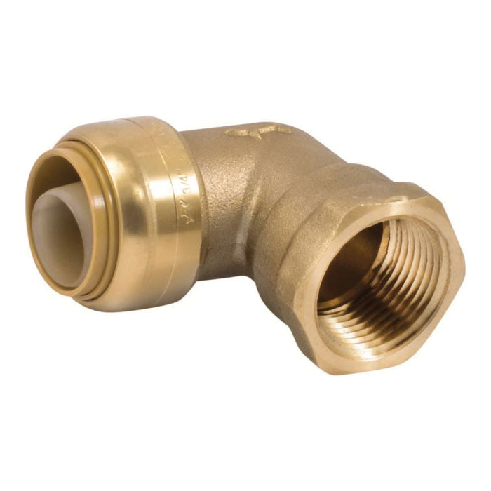 SharkBite 3/4 in. x 3/4 in. FNPT Brass Push Female Adapter Elbow