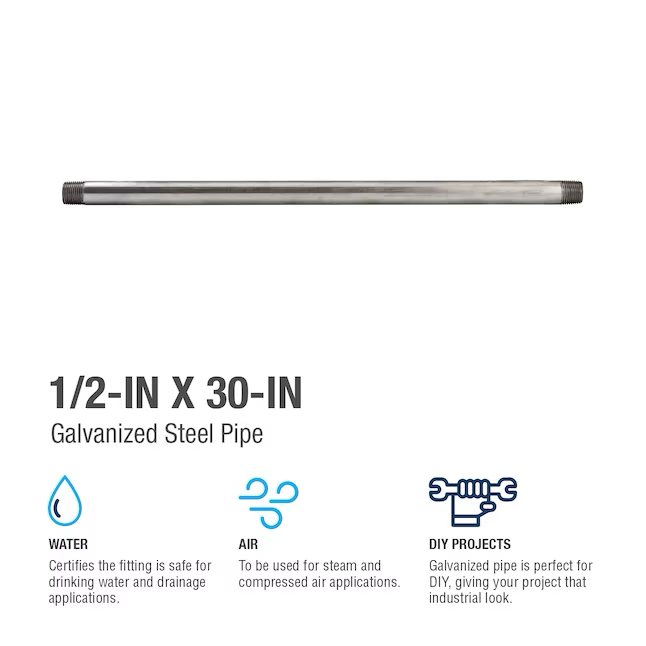 Southland 1/2-in x 30-in Galvanized Pipe