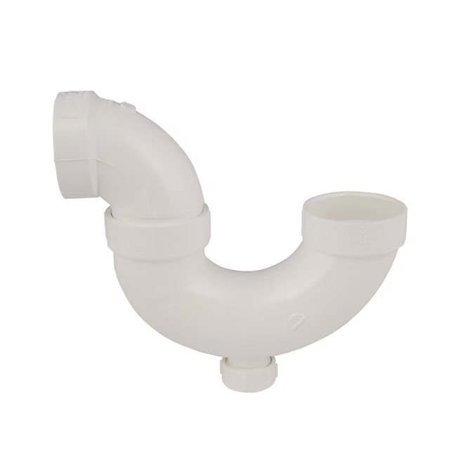 Charlotte Pipe 1-1/2-in x 1-1/2-in PVC DWV Hub P-Trap for Sanitary Drain