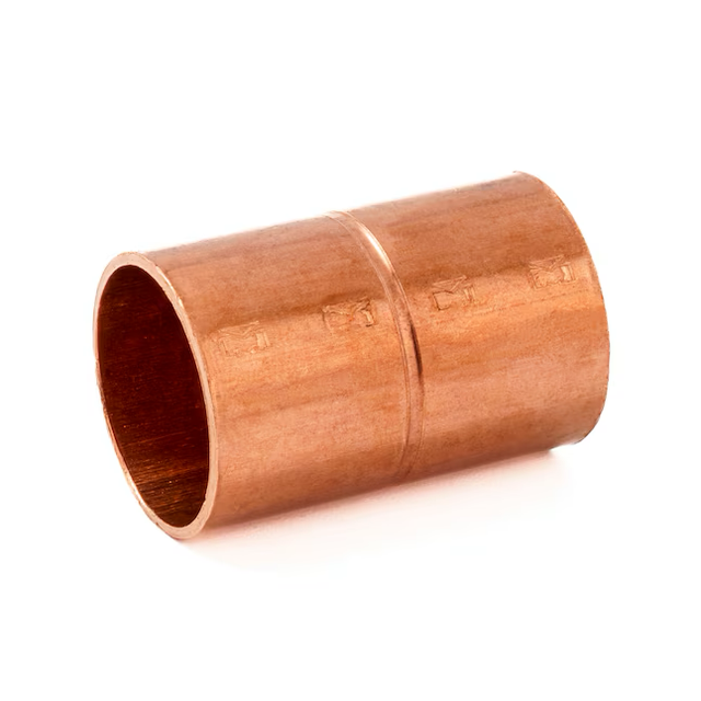 Streamline 1-in Copper Rolled-Stop Coupling