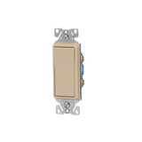 Eaton 15-Amp Single-Pole Rocker Light Switch, Light Almond