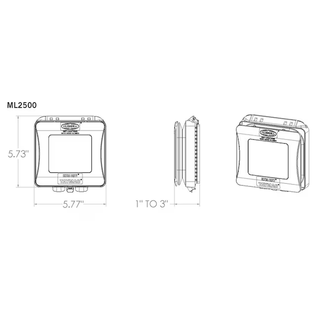 Cubierta para caja eléctrica resistente a la intemperie de plástico gris cuadrado de 2 unidades Hubbell TayMac