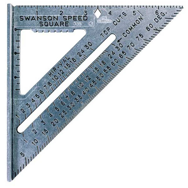 Swanson Tool Company 7 Zoll Speed Square mit schwarzen Markierungen