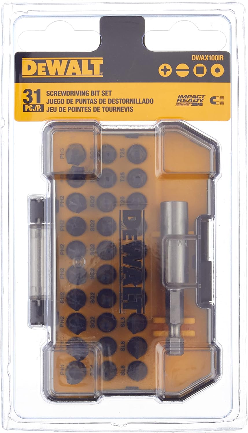 Juego de puntas para atornillar DeWalt, 31 piezas