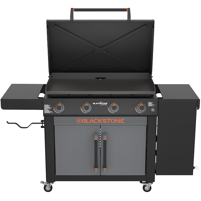 Blackstone 36" Culinary Omnivore Griddle with Side Table 4-Burner Liquid Propane Flat Top Grill