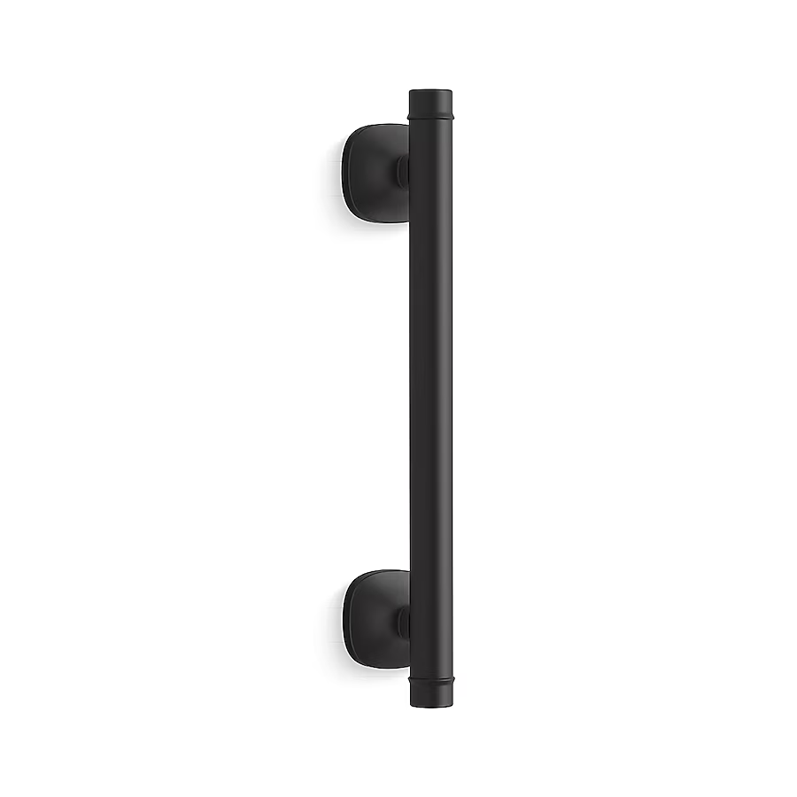 KOHLER Ealing 9-in Matte Black Wall Mount Grab Bar (300-lb Weight Capacity)