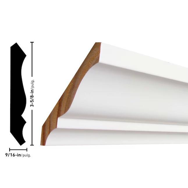 RELIABILT 8-ft Pine Primed L 49 Crown Moulding