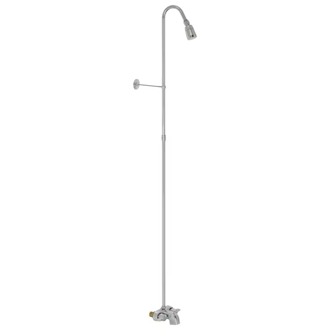 EZ-FLO Chrome 2-handle Single Function Round Bathtub and Shower Faucet Valve Included