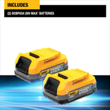 Paquete de 2 baterías de iones de litio DeWalt POWERSTACK de 20 V (1,7 Ah)