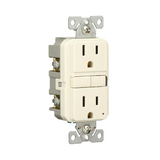 Eaton 15-Amp 125-volt Tamper Resistant GFCI Residential Decorator Outlet, Light Almond (3-Pack)