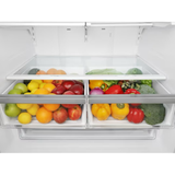 Refrigerador Hisense de puerta francesa de 26.6 pies cúbicos con máquina de hielo y dispensador de agua (acero inoxidable resistente a huellas dactilares) ENERGY STAR