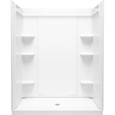 Sterling Medley 34-in W x 34-in D x 72.45-in H White 2-Piece Alcove Shower Side Wall Panel