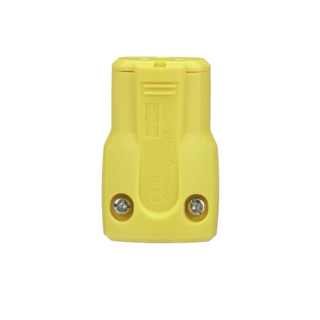 Eaton Arrow Hart 20-Amp 125-Volt NEMA 5-20 3-wire Grounding Heavy-duty Straight Connector, Yellow