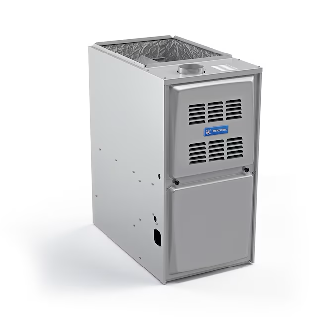 Horno de aire forzado de una etapa con flujo ascendente/horizontal del 80 por ciento y entrada máxima de 88 000 BTU MRCOOL