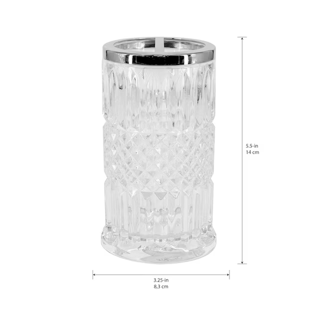 allen + roth Clear 12-oz Capacity Freestanding Soap and Lotion Dispenser