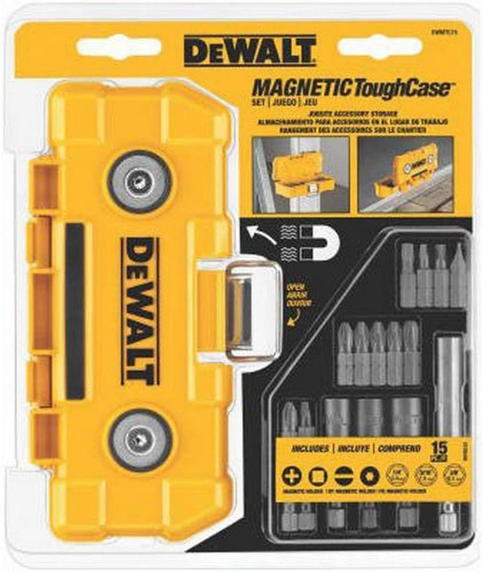 DeWalt Impact Driver Bit Set with Magnetic Tough Case, 15-Piece