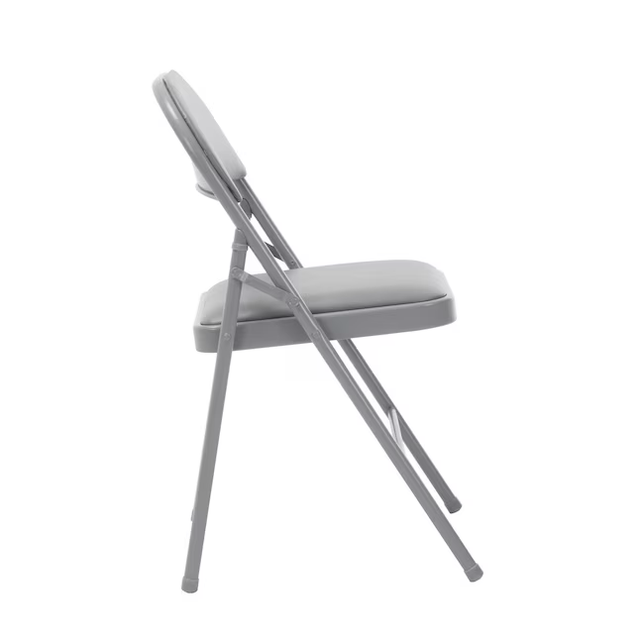 Cosco Gray Standard Folding Chair with Padded Seat (Indoor)