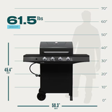 Char-Broil Performance Series Schwarzer 4-Brenner-Flüssigpropangasgrill