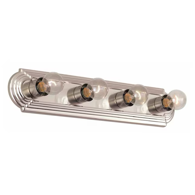 Project Source 24-Zoll-4-flammige, traditionelle Vanity-Lichtleiste aus gebürstetem Nickel