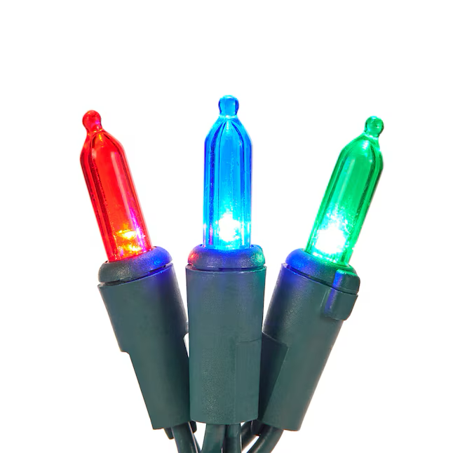 Guirnalda de luces LED navideñas multicolor StayBright de GE, 50 unidades