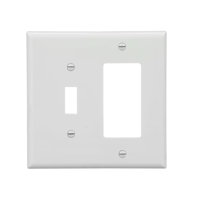 Placa de pared decorativa/de palanca para interiores de policarbonato blanco de tamaño mediano de 2 unidades Eaton