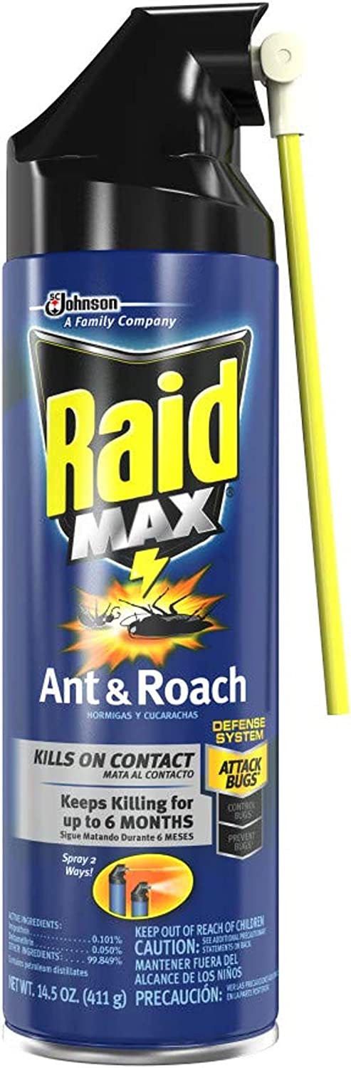 Raid Max Ant and Roach Spray, 14.5 oz