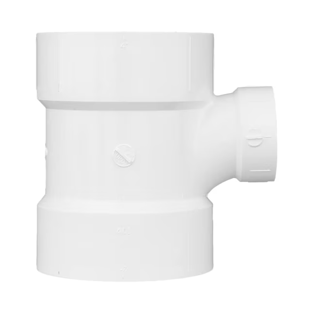 Charlotte Pipe 3-in x 3-in x 2-in PVC DWV Reducing Sanitary Tee