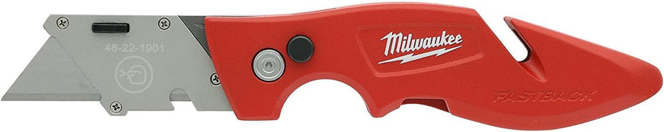 Milwaukee Fastback Utility Knife with Wire Stripping Compartment, and Gut Hook