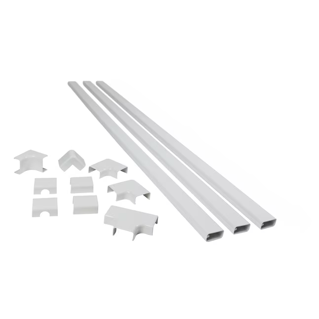 Kit de organización de cables de PVC blanco de 10 piezas de 45 x 1,5 pulgadas de Sanus