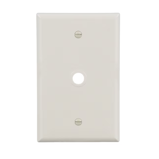 Eaton 1-Gang Midsize Light Almond Polycarbonate Indoor Wall Plate