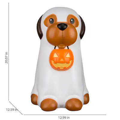 Molde soplado de fantasma de perro con luz LED de 20 pulgadas de Haunted Living