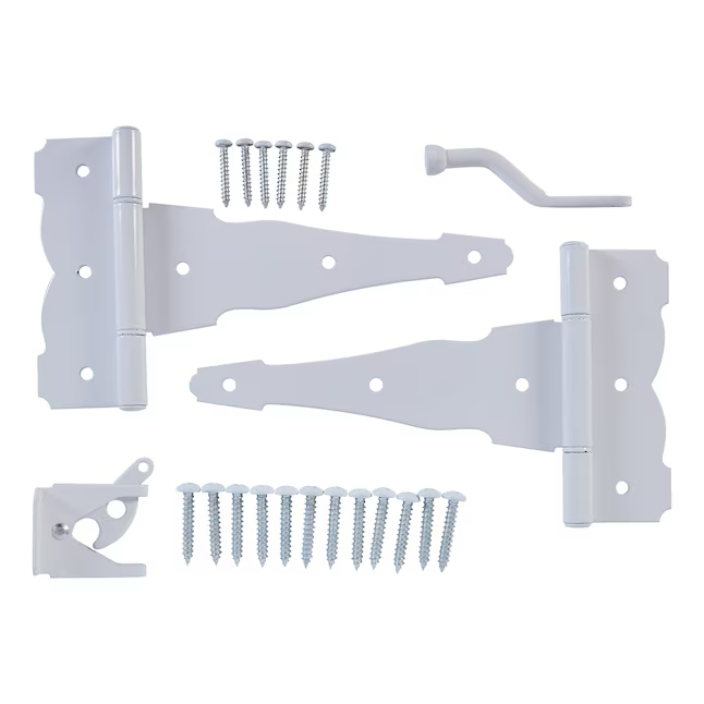 Kit de herrajes para portones blancos de 8 pulgadas de National Hardware