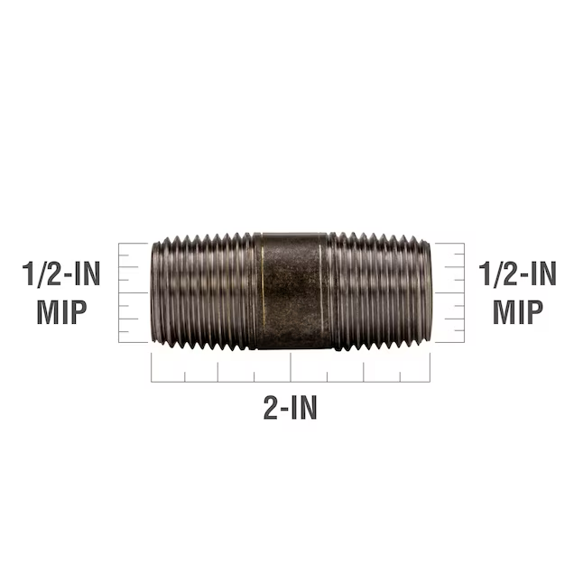 Boquilla negra RELIABILT de 1/2 x 2 pulgadas