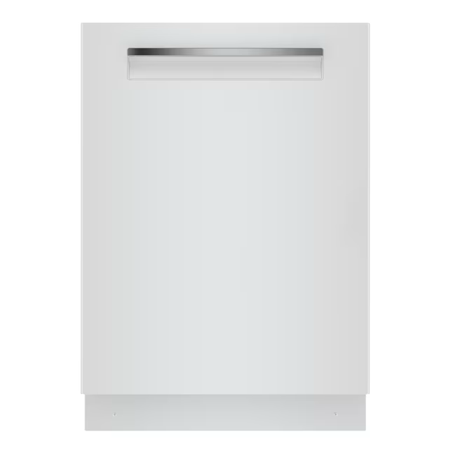 Lavavajillas integrado inteligente de 24 pulgadas con control superior serie 500 de Bosch con tercer estante (blanco) ENERGY STAR, 44 dBA 