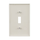 Eaton 1-Gang Midsize Light Almond Polycarbonate Indoor Toggle Wall Plate