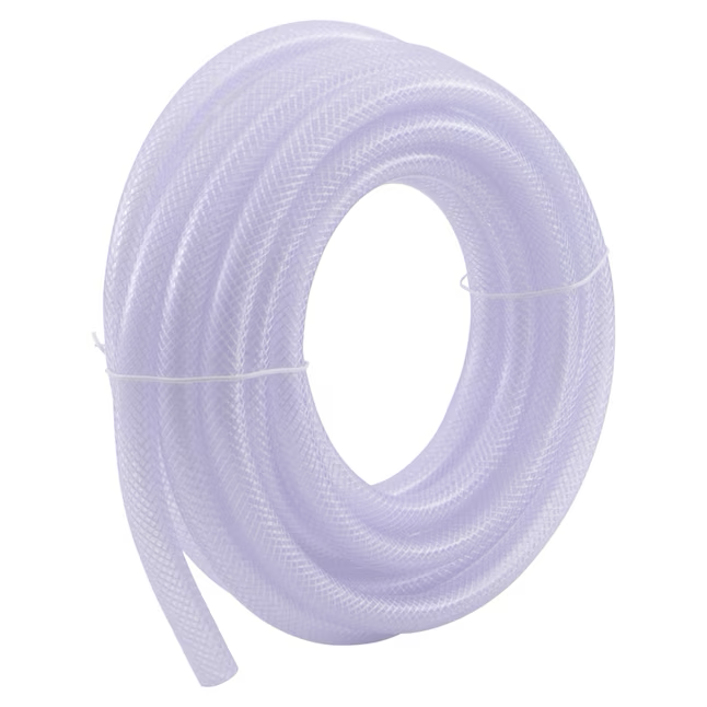 EZ-FLO 3/8 Zoll ID x 20 Fuß verstärkter PVC-Schlauch aus transparentem, verstärktem geflochtenem Vinyl