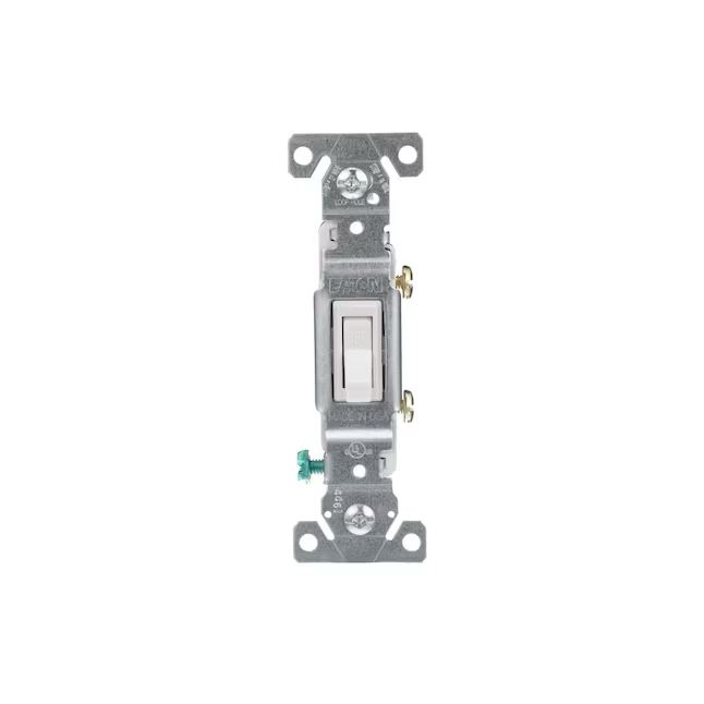 Eaton 15-Ampere-Einpol-Kipplichtschalter, weiß