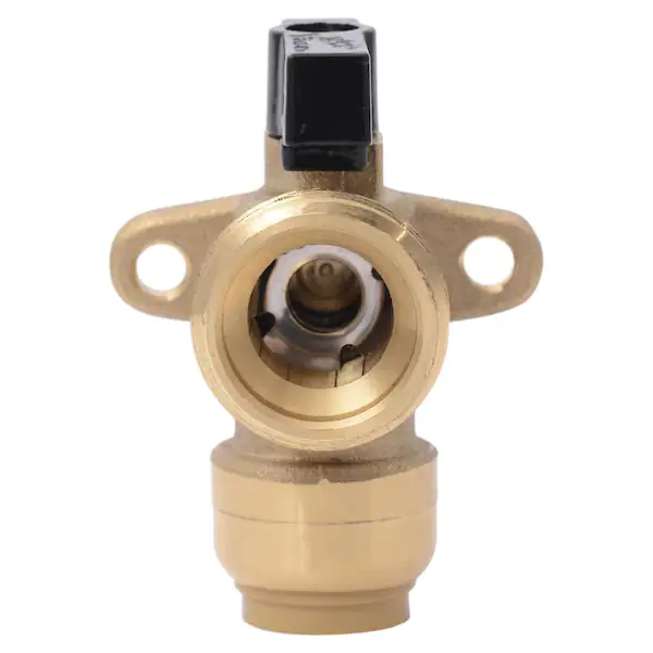 SharkBite 1/2 in. x 3/4 in. Brass Push-to-Connect Washing Machine Angle Valve