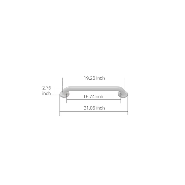 Barra de apoyo para pared de 18 in con tornillos ocultos, color blanco, compatible con ADA (capacidad de peso de 500 lb)