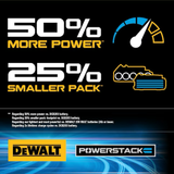 Paquete de 2 baterías de iones de litio DeWalt POWERSTACK de 20 V (1,7 Ah)