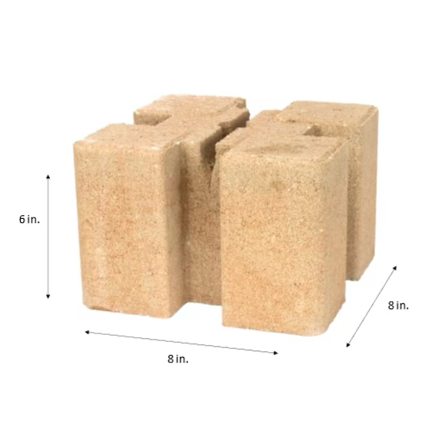 Oldcastle 5.5-in H x 7.75-in L x 7.75-in D Tan Concrete Retaining Wall Block