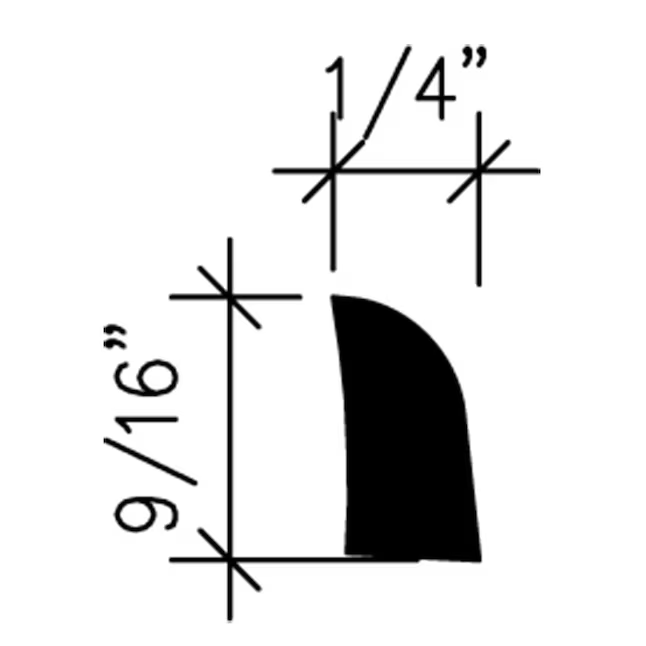 Intelplast Group Building Products Moldura de zapato de poliestireno con acabado tradicional de 9/16 pulgadas x 1/4 pulgadas x 8 pies