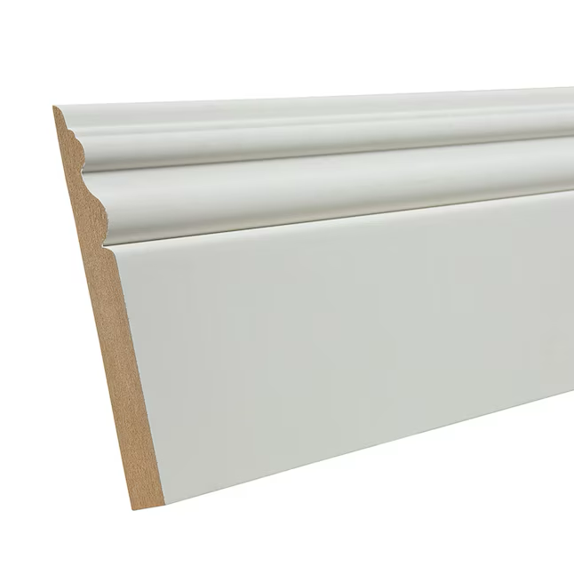 RELIABILT 9/16-in x 5-in x 12-ft Colonial Primed MDF 3022 Baseboard Moulding