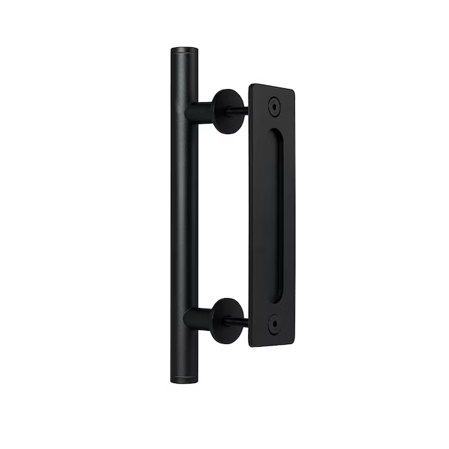 RELIABILT Matte Black Indoor Barn Door Handle