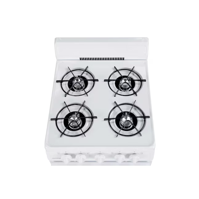 Holiday 20-in 4 Burners 2.4-cu ft Freestanding Natural Gas Range (White)