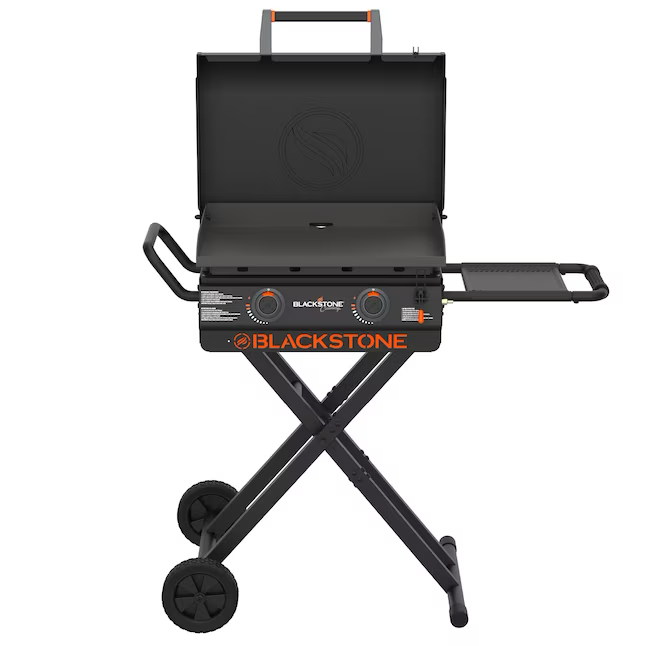 Blackstone 22" Culinary Omnivore Tragbarer X-Frame-Grill, 2-Brenner, Flüssigpropan-Flachgrill