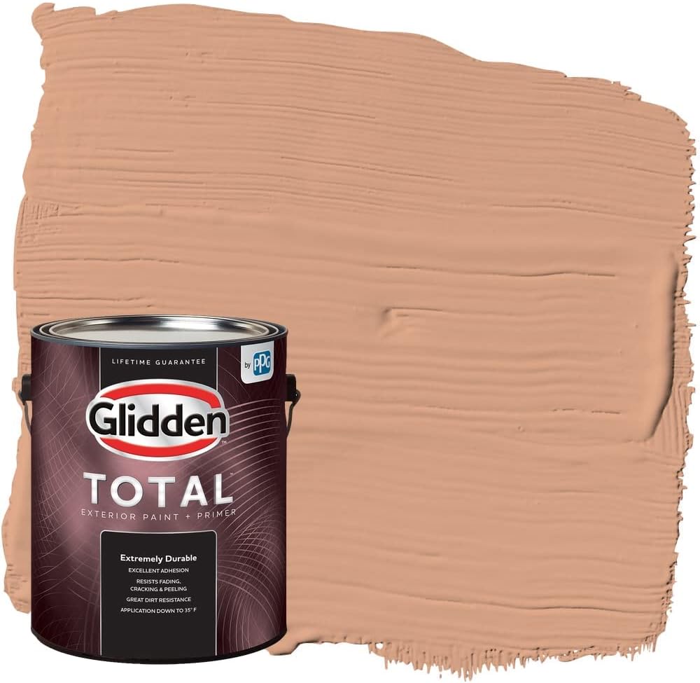 Pintura e imprimador para exteriores Glidden Total, semibrillante, arce anaranjado 