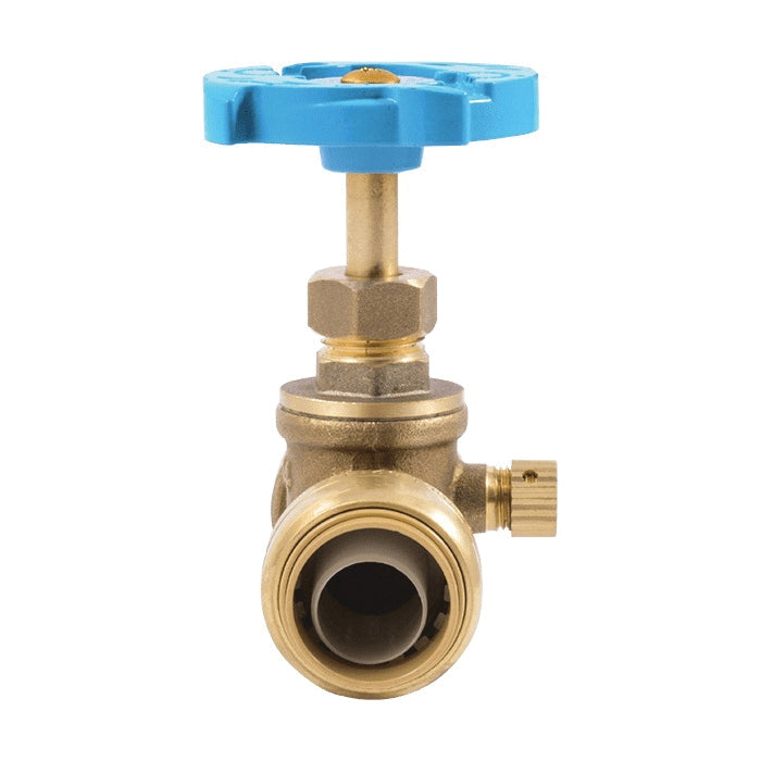 SharkBite 3/4 in. Push-to-Connect Brass Stop Valve with Drain