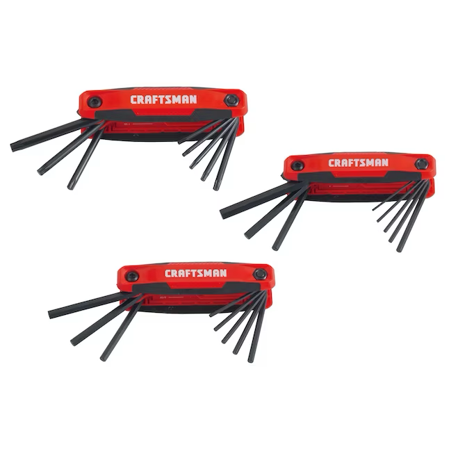 CRAFTSMAN Juego de llaves hexagonales combinadas estándar (Sae) y métricas de 25 llaves